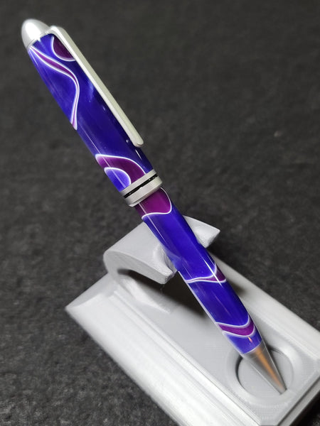 Designer twist pen in Brushed Satin & Acrylic